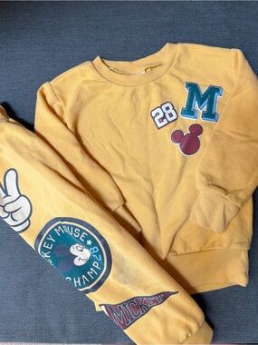 Yellow Boys Mickey Jogger Set